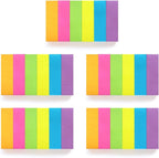 30 Pads 0.6x2 Inch Sticky Notes Flags Tabs Page Markers 6 Bright Color Sticky Index Tabs Page Flags 80 Sheet/Pad