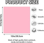 15 Sheets Pink Cardstock 12"x12",250gsm/90lb Heavyweight Cover Cardstock Paper, Thick and Smooth Card Stock Perfect for Card Making, Scrapbooking and Crafts (Pink)