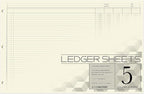 BookFactory Ledger Sheets/Large 5 Column Accounting Ledger Columnar (Five Columns) Loose Leaf Paper - 17'' x 11'', 50 Pages, Loose Leaf, 3 Hole Punched (Made in USA)