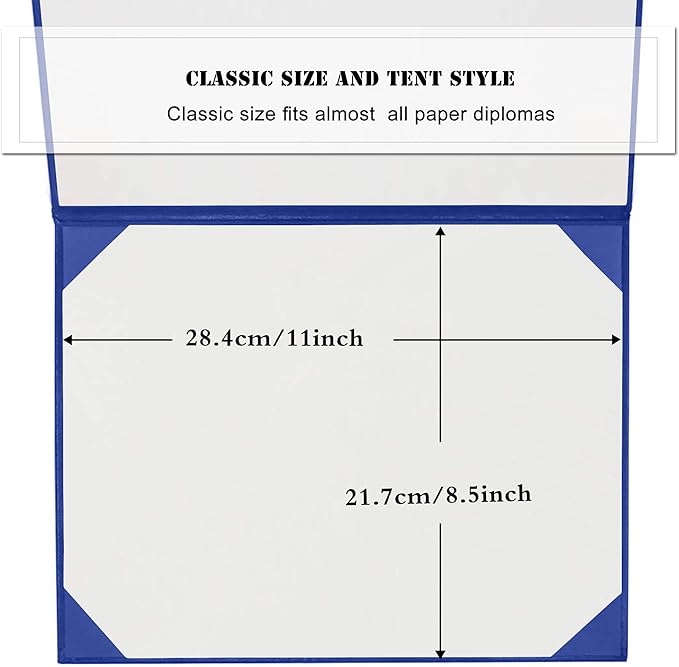 Diploma Cover 8.5” x11” Diploma Holder of Graduation Leatherette Padded Certificate（Tent Style),40-Pack