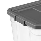 Sterilite 16-Pack Modular Stacker Box, Durable Clear Plastic Storage Bins with Latching Lids, 108 Quart - Stackable Organizing Container Boxes for Closet, Bathroom, and Office