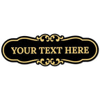 Custom Wall or Door Sign, Personalized Cloud Plaque Engraved Message for Bussiness, Property and Home Indoor/Outdoor, 3x9 Inches, Made in USA by Sigo Signs
