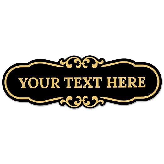 Custom Wall or Door Sign, Personalized Cloud Plaque Engraved Message for Bussiness, Property and Home Indoor/Outdoor, 2x6 Inches, Made in USA by Sigo Signs