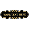 Custom Wall or Door Sign, Personalized Cloud Plaque Engraved Message for Bussiness, Property and Home Indoor/Outdoor, 2x6 Inches, Made in USA by Sigo Signs
