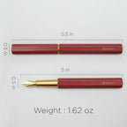 YSTUDIO Stunning Classic Revolve Fountain Pen, Schmidt Gilded Nib, Best Pen Gift Set for Men & Women, Professional, Executive Office, Nice Pens（red，M nib）