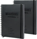Nextnoid Hardcover Fitness Planner Workout Journal for Men & Women - A5 Sturdy Fitness Log Book to Track Gym & Home Workouts - Separately Packaged 2 Pieces