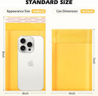 Ctarsthome 105Pack Yellow 4x8inch Kraft Bubble Mailers Small Business Mailing Packages Self-Sealing Paper Envelopes, Mailer Shipping Padded Envelopes with Strong Adhesion for Jewelry Makeup Supplies