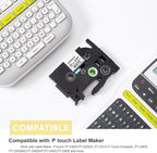 COLORTY Replacement for Brother P-Touch Label Maker Tape TZe 12mm 0.47 Laminated Compatible with Brother P Touch Label Maker PT-D210 PT-H110 PT-D400AD PT-P710BT TZe-231 Pastel Tape Cassette, 6 Pack