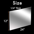CALPALMY (Pack of 2) 12 x 24 Inch Clear Acrylic Sheets 1/4" Thick Plexiglass; Use for Craft Projects, Signs, Display Cases, Sneeze Guard and More; Cut with Cricut, Engraver, Power Saw or Hand Tools