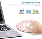 IMAYONDIA Pink Kawaii Round Mouse Pad, Cute Moon Bunny Small Mouse Mat，Aesthetic Anime Mousepad for Women Kids Office Home School, Computer PC Laptop Pastel Mice Pad, 7.9 x 7.9 in