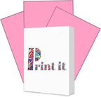 Print It - Vellum Bristol Colored Cardstock Cover Paper, 67 Lb, 8.5" X 11”, Heavyweight Colored Cardstock for Crafts, School, Invitations, And Office Use - Decoration Drawing 250/Case-Pink