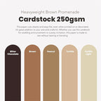 BearBoss Brown Cardstock Paper 8.5x11 50 Sheets, Heavyweight 92lb Cover for Crafts DIY Cards Making