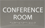ADA CENTRAL SIGNS - 6" X4" Conference Room Sign - ADA Compliant Tactile Graphics Grade 2 Braille Text Privacy Sign | Wall Mount Plastic Meeting Signs For Schools, Hospitals, Offices, and Apartments