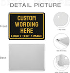Custom Sign Bulk Personalized Metal Signs For Outdoor Indoor Business Home Store Office Yard Street Lawn Make Your Own Customized Signs With Your Logo Text Photo, 12x16inch