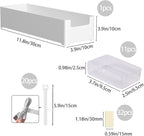 11 Cable Organizer Box with Labels, Cord Storage Organizer for Desk Drawer，Includes 20 Ties & 32 Labels, Office Home Multi-Purpose Organizer