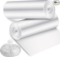 Baderke 40 Pcs Shredder Bags 15 Gallon Paper Shred Waste Bags 26'' x 30'' White Clear Trash Can Liners for Small Shredders
