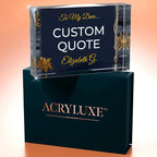 Custom Acrylic Sign Personalized, Custom Desk Name Plate, 18 Styles, (4"x6"), With Gift Box, USA Made by Acryluxe. (Trenton)