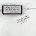 Self Inking Modern Address Stamps | Custom Return Address Stamper (with Love from, Medium)