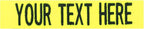 Custom Uniform Name Tapes Solid Colors. Neon Yellow Fabric, 4 Inch Hook Fastener (Uniform Ready Fastener)
