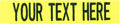 Custom Uniform Name Tapes Solid Colors. Neon Yellow Fabric, 5 Inch Hook Fastener (Uniform Ready Fastener)