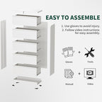 4 Drawer Lateral File Cabinet with Lock, Metal File Cabinets for Home Office, Office Furniture for Organization Hanging Legal/Letter/A4, Metal Filing Cabinet Storage Cabinet, Require Assembly, White