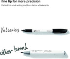 Volcanics Black Dry Erase Markers Low Odor Fine Whiteboard Markers Thin Box of 80