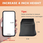 MXMZHXU Bed Risers 2 inch, 3 inch, 4 inch, 6 inch or 8 inch Heavy Duty Furniture Risers, Up to 6000 Lbs L Shaped Design Bed Lifts Blocks for Couch Desk Sofa Table (Black, 4 Inch 4 Pack)