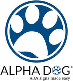 ALPHA DOG SIGNS Custom Projecting Hallway Sign, 4"x12" Double-Sided Business Plaque Left Arrow, Personalized Indoor Outdoor Wayfinding, Easy Install, Durable, Made in USA (Black)
