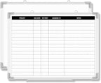 Lincia 24 x18 Project Planning Board Aluminum Frame Dry Erase Board with Lines, Wall-Mounted Whiteboard for Scheduling, to Do Lists & Weekly Planning, Reusable Office Calendar for Home & Work