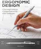 Nicpro 37PCS Art Mechanical Pencil Set, Metal Drafting Pencils 0.5 mm, 0.7 mm, 0.9 mm & 2mm Lead Pencil Holder (6B 4B 2B HB 2H 4H Colors) For Sketching Drawing With 20 Tube Lead Refills Eraser Case