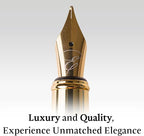 Ellington Pens Luxury Wood Fountain Pen Set –Medium Nib - Includes 6 Ink Cartridges, Wooden Pen Gift Box, Ink Converter - Wood Pen For Writing, Calligraphy, Journaling, Drawing (Rosewood Radiance)