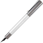 Monteverde USA Ritma Fountain Pen in Silver – Stub Nib, Calligraphy JoWo Stainless Steel, Refillable Ink Cartridge/Converter – Perfect for Artists & Calligraphers