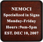 Custom Engraved Door Suite Wall Sign | Office Sign | Personalized Wall Plaque | Business Doctor Law Firm Home Office Cafe Shop | Up to 5 Text Lines Adhesive Backed or Simple Keyhole Mounti (6" x 6")