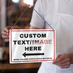 Custom Directional Arrow Sign, Glow in the Dark/Reflective Option, Personalized Metal Address Plaque, Customize for Business Logo, Office, Home, Yard, Outdoor 12''x8''