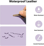 PU Leather Desk Pad Protector Gaming Mouse Pad Non Slip Desk Mat for Keyboard and Mouse Waterproof Desk Writing Pad for Office and Home Desk Accessories(Purple, 23.6 * 11.8)