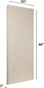 ATS Acoustics Home Office Residential Acoustic Treatment Room Kit Sound Absorbing Acoustic Panel 6 Pack for 50-100 Sq Ft (Cream)