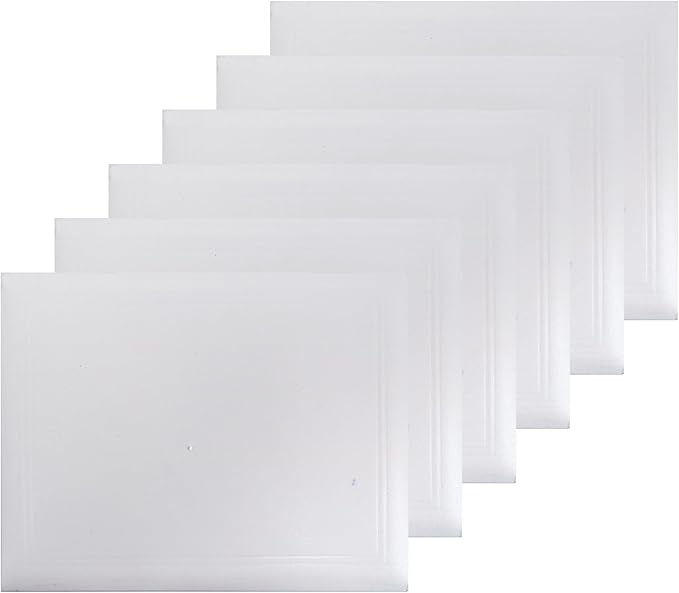 GraduationMall 8.5"x11" Smooth Padded Diploma Cover Certificate Holder White,6-Packs