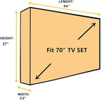 BroilPro Accessories Outdoor 70" TV Set Cover,Scratch Resistant Liner Protect LED Screen Best-Compatible with Standard Mounts and Stands (Black)