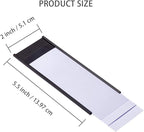 Eeoyu Magnetic Label Holders with Magnets Magnetic Data Card Holders with Clear Plastic Protectors for Metal Shelf, Whiteboard, Set of 30 (2 x 5.5 Inch)