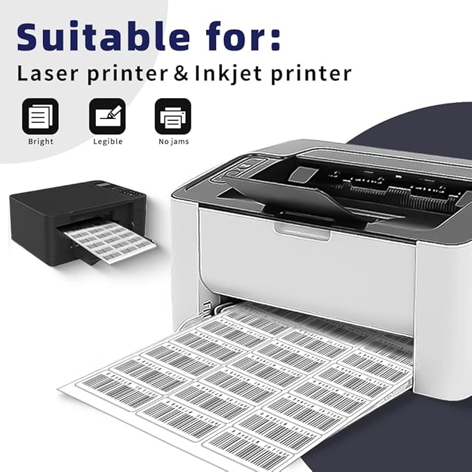 POLYSELLS 1" x2-5/8 Self Adhesive Address Labels, 30UP Blank Shipping Labels, FUSKU, FBA Mailing Labels for Inkjet and Laser Printer, 15000 Sticker Labels (500 Sheets), 30 Labels per Sheet