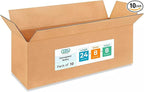 Long Moving & Shipping Boxes 24x8x8 inches (10-Pack) - Extra Strength 200 lb vs Regular - Corrugated Durable Cardboard Boxes - Long Cardboard Box - Packing and Moving Box by IDL Packaging