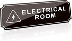 Electrical Room Door Sign for Business，Self-Adhesive Durable Modern Electrical Closet Room Sticker for Home, UV and Weather Resistant Authorized Personnel Only Signs for Business ，Workplace