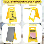 Funny Office Desk Accessories,Office Cubicle Decor,Phone Holder Mirror Acrylic Table Signs,Workplace Caution Desk Decor for Women Men Coworker Teammate Manager Employee Assistant Leader (Patience)