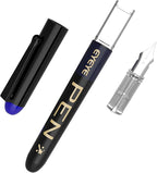 EYEYE Fountain Pens for Writing, 8 Pack Blue Fine Point Pens Disposable Fountain Pens Stainless Steel Nib, Smooth Writing for Journaling, Drafting, Sketching, Doodling & Office Supplies