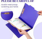Skyygemm 24 Pcs Classification Folders Letter Size, 1 Divider Pressboard File Folder with Fasteners, Expanding File Organizer Bulk for School Teachers, Office Employee, Coworker, Staff (Purple)