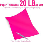 MAGECUBIKU Colored Copy paper 8.5X11 Inches,140 Sheets 20 lb/80GSM 7 Colors Neon Fluorescent Letter Size Printer Multipurpose Paper for Office School Education Daily Printing,Document Copying,Study