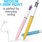Aosrpvoi 16-Pack Multicolor Ballpoint Pens with Stylus Tip - 4 Colors in One (Red, Blue, Black, Green) 1.0mm Smooth Writing for Planners