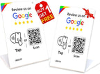 REVLIXI Google Review Stand (2 PCS) -Boost Google Reviews w/Reusable Google Review Tap Card Stand & QR Code Stand- No App No Subscription - Compatible with iPhone & Android - Grow with Google Reviews