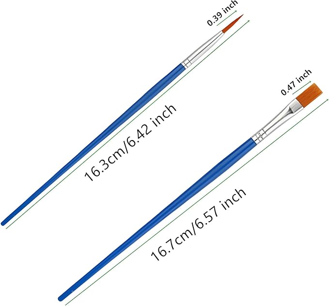 50Pcs Drawing Pen Set, Loose Brush Washable Art Brush, Suitable for Students, classrooms and Handicraft Painting, Graffiti, Watercolor Painting and face Painting Blue-50pcs（Mix）