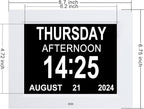 TMC 8 Inch Dementia Clock for Seniors - Medication Reminders, 12 Custom Alarms, Auto-Dimming Large Display Digital Calendar with Multi-Language Support USB Photo & Video Playback, Wall or Desk Mount